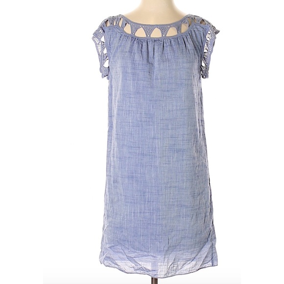 Blue Sophie Max Shift Dress with Lace - Picture 1 of 2